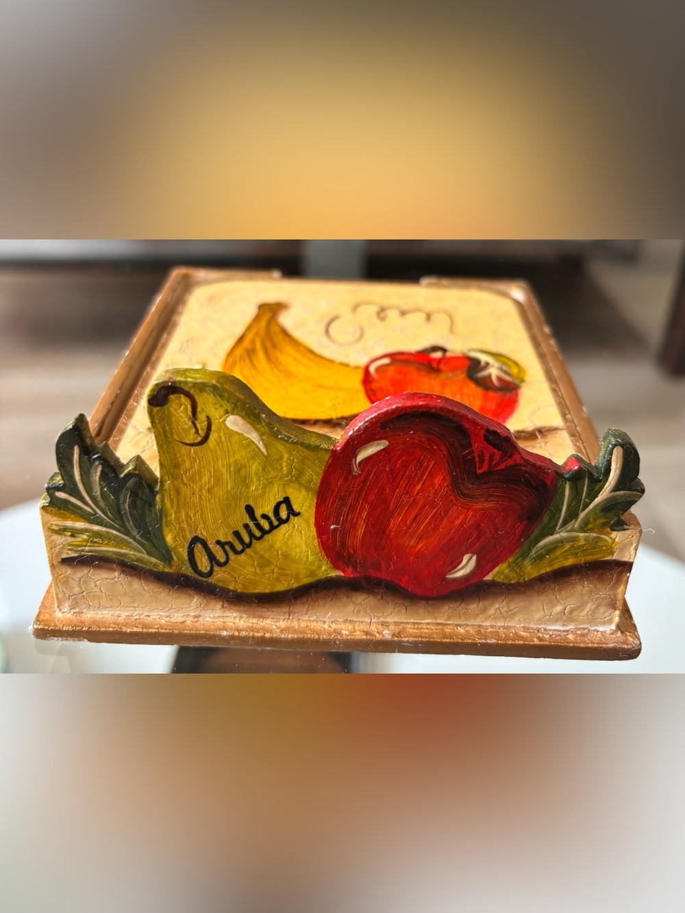Aruba Fruit 🍌🍎🍊🍐🍉 Coasters- Set of Six